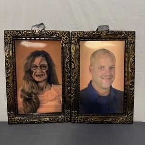 Halloween Spooky Motion Art Macabre Picture Guy & Girl‎ Turns Into Zombie 10x16"